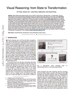 Visual Reasoning: from State to Transformation