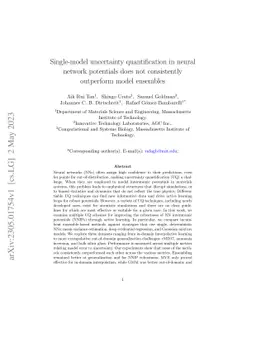 Single-model uncertainty quantification in neural network potentials
  does not consistently outperform model ensembles