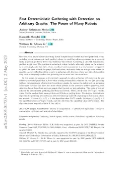 Fast Deterministic Gathering with Detection on Arbitrary Graphs: The
  Power of Many Robots