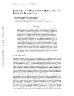 SLTUNET: A Simple Unified Model for Sign Language Translation