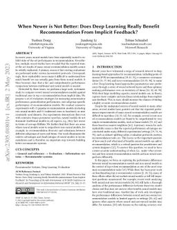 When Newer is Not Better: Does Deep Learning Really Benefit
  Recommendation From Implicit Feedback?