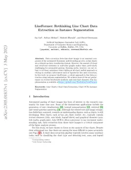 LineFormer: Rethinking Line Chart Data Extraction as Instance
  Segmentation