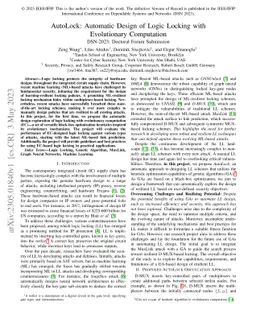 AutoLock: Automatic Design of Logic Locking with Evolutionary
  Computation