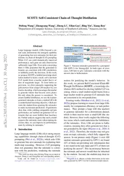SCOTT: Self-Consistent Chain-of-Thought Distillation