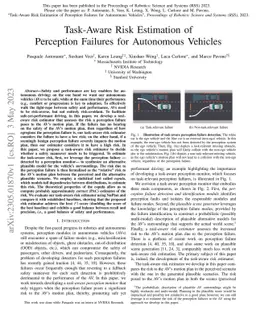 Task-Aware Risk Estimation of Perception Failures for Autonomous
  Vehicles