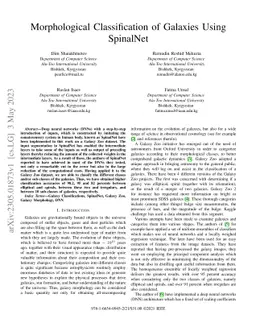 Morphological Classification of Galaxies Using SpinalNet