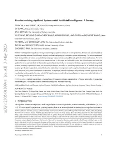 Revolutionizing Agrifood Systems with Artificial Intelligence: A Survey