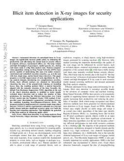 Illicit item detection in X-ray images for security applications