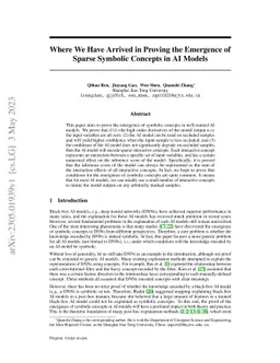 Where We Have Arrived in Proving the Emergence of Sparse Symbolic
  Concepts in AI Models