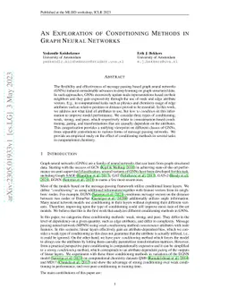 An Exploration of Conditioning Methods in Graph Neural Networks