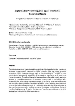 Exploring the Protein Sequence Space with Global Generative Models
