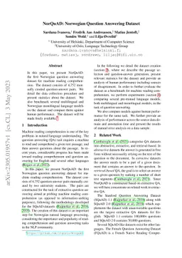 NorQuAD: Norwegian Question Answering Dataset