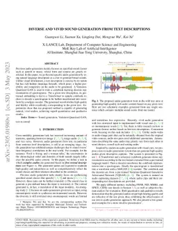 Diverse and Vivid Sound Generation from Text Descriptions