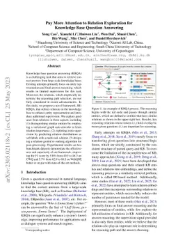 Pay More Attention to Relation Exploration for Knowledge Base Question
  Answering