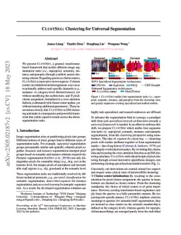 CLUSTSEG: Clustering for Universal Segmentation