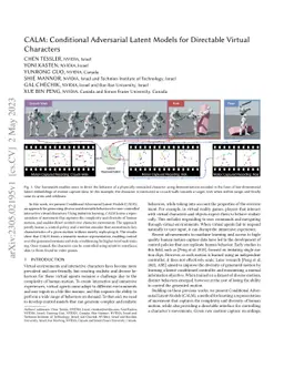 CALM: Conditional Adversarial Latent Models for Directable Virtual
  Characters