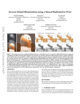Inverse Global Illumination using a Neural Radiometric Prior