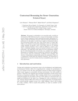 Contextual Reasoning for Scene Generation (Technical Report)
