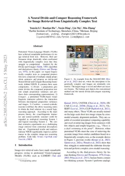 A Neural Divide-and-Conquer Reasoning Framework for Image Retrieval from
  Linguistically Complex Text