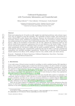 Calibrated Explanations: with Uncertainty Information and
  Counterfactuals