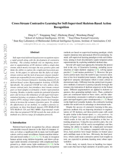 Cross-Stream Contrastive Learning for Self-Supervised Skeleton-Based
  Action Recognition