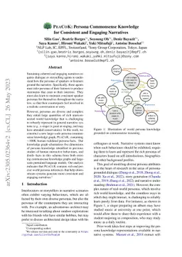 PeaCoK: Persona Commonsense Knowledge for Consistent and Engaging
  Narratives