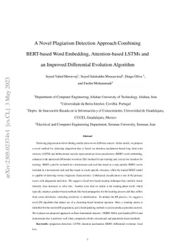 A Novel Plagiarism Detection Approach Combining BERT-based Word
  Embedding, Attention-based LSTMs and an Improved Differential Evolution
  Algorithm