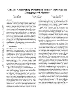 CHASE: Accelerating Distributed Pointer-Traversals on Disaggregated
  Memory