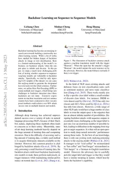 Backdoor Learning on Sequence to Sequence Models