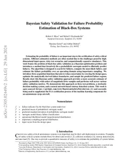 Bayesian Safety Validation for Failure Probability Estimation of
  Black-Box Systems