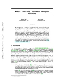 Shap-E: Generating Conditional 3D Implicit Functions