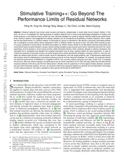 Stimulative Training++: Go Beyond The Performance Limits of Residual
  Networks