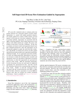 Self-Supervised 3D Scene Flow Estimation Guided by Superpoints