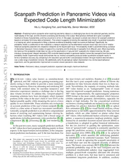 Scanpath Prediction in Panoramic Videos via Expected Code Length Minimization