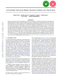 Cuttlefish: Low-Rank Model Training without All the Tuning