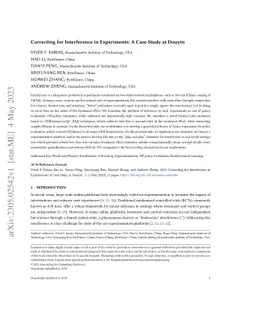 Correcting for Interference in Experiments: A Case Study at Douyin