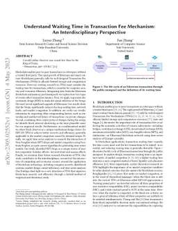 Understand Waiting Time in Transaction Fee Mechanism: An
  Interdisciplinary Perspective