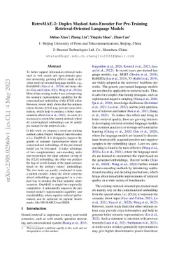 RetroMAE-2: Duplex Masked Auto-Encoder For Pre-Training
  Retrieval-Oriented Language Models