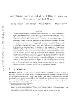 Joint Graph Learning and Model Fitting in Laplacian Regularized
  Stratified Models
