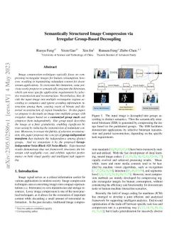 Semantically Structured Image Compression via Irregular Group-Based Decoupling