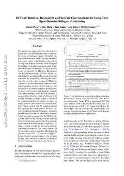 Re$^3$Dial: Retrieve, Reorganize and Rescale Dialogue Corpus for
  Long-Turn Open-Domain Dialogue Pre-training