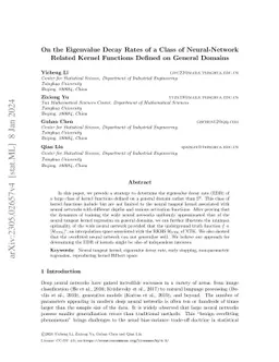 On the Eigenvalue Decay Rates of a Class of Neural-Network Related Kernel Functions Defined on General Domains