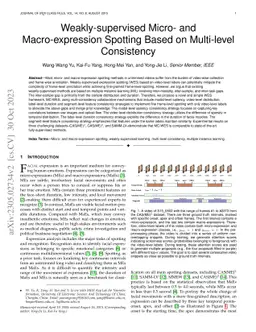 Weakly-supervised Micro- and Macro-expression Spotting Based on
  Multi-level Consistency