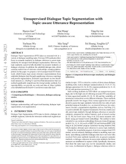 Unsupervised Dialogue Topic Segmentation with Topic-aware Utterance
  Representation