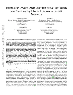 Uncertainty Aware Deep Learning Model for Secure and Trustworthy Channel
  Estimation in 5G Networks