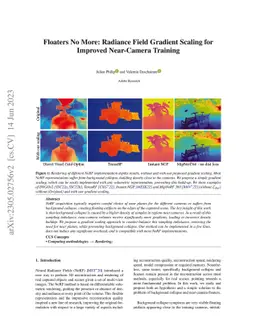Floaters No More: Radiance Field Gradient Scaling for Improved
  Near-Camera Training