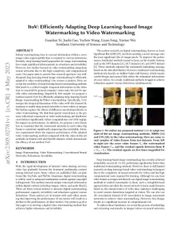 ItoV: Efficiently Adapting Deep Learning-based Image Watermarking to
  Video Watermarking