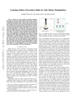 Learning Failure Prevention Skills for Safe Robot Manipulation