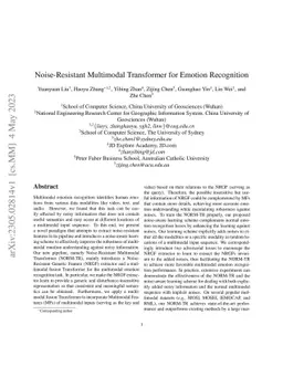Noise-Resistant Multimodal Transformer for Emotion Recognition