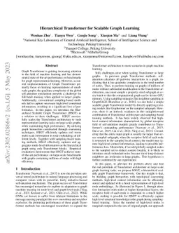 Hierarchical Transformer for Scalable Graph Learning